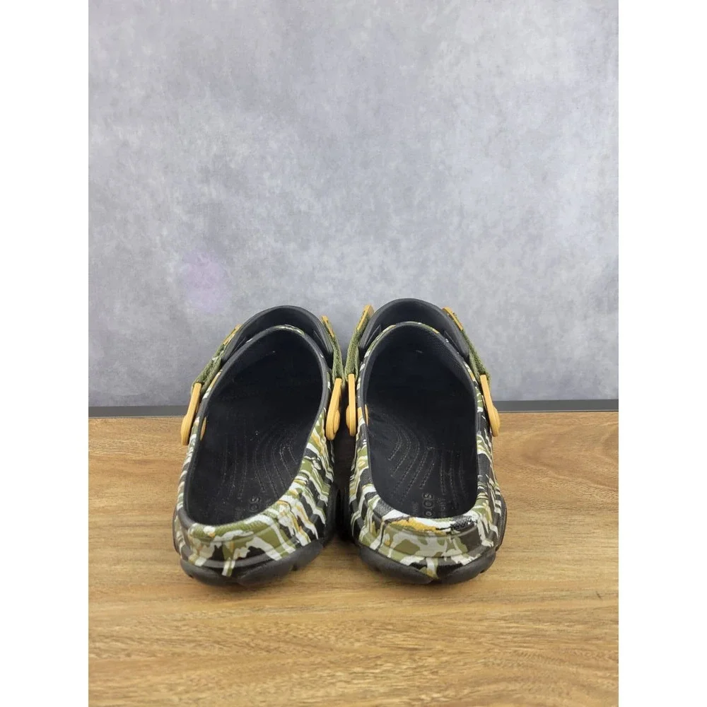 Crocs Classic‎ Camouflage Clog Sandals Green Tan Black